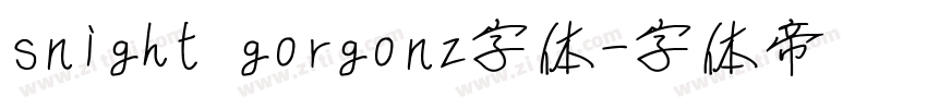 snight gorgonz字体字体转换
